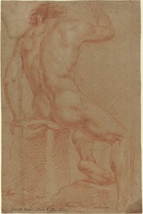 Nude Male Figure (recto) by Italian 17th Century