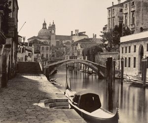 Bridge on the Rio Ognissanti in Venice, c.1875