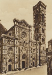 Florence: The Facade of the Cathedral, Arch De Fabris and del Moro by Italian Photographer