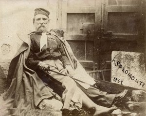 Giuseppe Garibaldi in Aspromonte, with injured leg in 1862