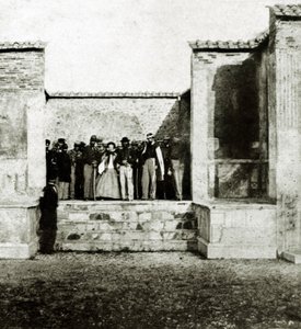 Giuseppe Garibaldi with Giuseppe Fiorelli on a Visit to Pompeii