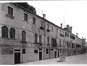 Row of Houses on the Calle Riello, Venice by Italian Photographer