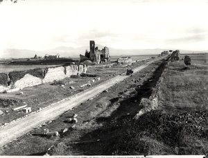 View of the Via Appia with the Ruined Temple of Hercules and Villa dei Quintilii
