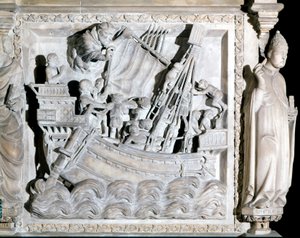 14th century ship. Church of St. Eustorgio in Milan. by Italian School