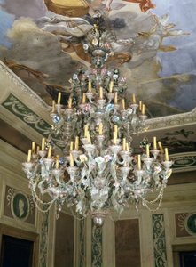 18th Century Murano Glass Chandelier at the Querini - Stampalia Foundation of Venice by Italian School