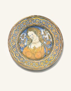 A Deruta Bella Donna Charger, c.1500-30