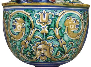 Deruta Maiolica Two-Handled Vase