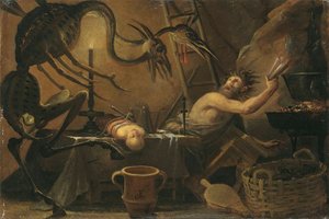 A Scene of Witchcraft by Italian School