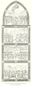 Agnolo Gaddi, Right Side of the Choir of Santa Croce, History of the Holy Cross (engraving) by Italian School