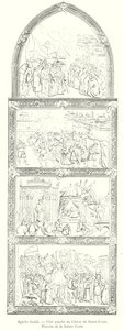 Agnolo Gaddi, Left Side of the Choir of Santa Croce, History of the Holy Cross (engraving) by Italian School