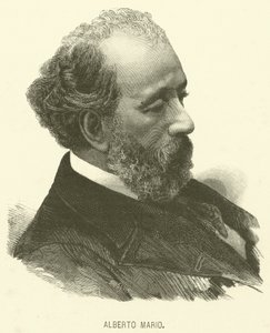 Alberto Mario (engraving) by Italian School