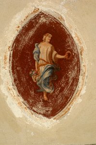 Allegory of Abundance, Fresco, Ternengo Gromo Palace, 16th century, Medieval quarter in Piazzo, Biella, Piedmont, Italy by Italian School