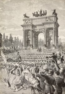 Allied Troops Entering Milan Through the Peace Arch, June 7 by Italian School