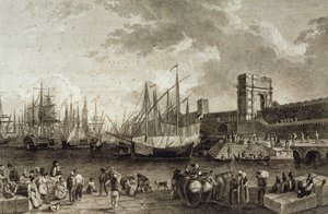 Ancona port by Italian School