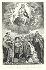 Andre del Sarte, The Virgin and the Saints, Madonna in Glory, Collection of the Pitti Palace by Italian School