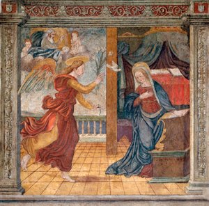 Anonymous fresco of the end of the 15th century Camerino, Monastero di Santa Chiara by Italian School