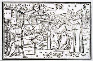 Arabian Astrologers, copy of an illustration from In Somnium Sciopinis by Macrobius, Venice 1513, used in a History of Magic, published late 19th century by Italian School