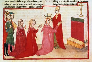 Archbishop of Milan crowns Henry VII and his wife by Italian School