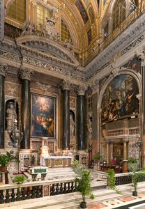 Baroque Art: Interior View of the Jesuit Church of the Holy Name of Jesus in Rome by Italian School