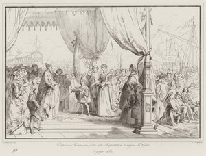 Caterina Cornaro Surrenders the Kingdom of Cyprus to the Republic by Italian School