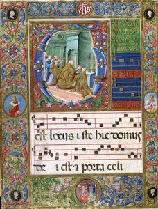 Choral Miniature with Pope Alexander II Celebrating Mass in the Abbey by Italian School