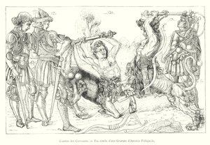 Battle of the Centaurs, Facsimile of an Engraving by Antonio Pollajuolo (engraving) by Italian School