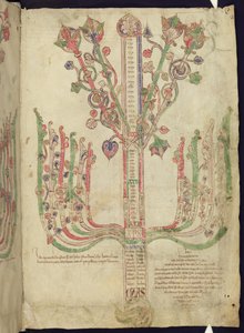 Corpus Christi Oxford MS 255A f.11r Tree Depicting Genealogy of Biblical Figures in the New Testament