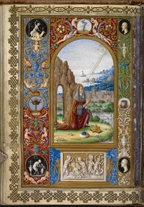 David in prayer, from the Hours of Laudamia de