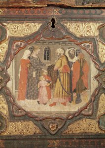 A Cassone Showing the Story of Saladin and Torello of Istria by Giovanni Boccaccio (detail) by Italian School