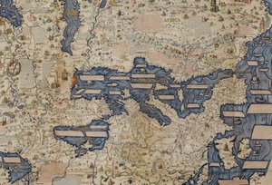 Detail of the Mediterranean, from Large Planisphere, or Mappa Mondo of 1459