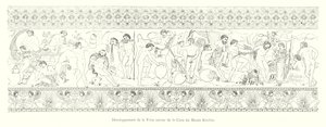 Development of the Frieze around the Cista of the Kircher Museum (engraving) by Italian School