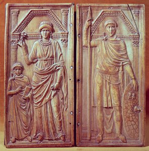 Diptych depicting Stilicho, Serena, and Eucharius
