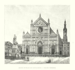 Church and Square of Santa Croce, Modern Facade (engraving)