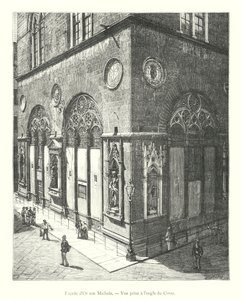 Facade of Orsanmichele, View taken from the corner of the Corso (engraving) by Italian School