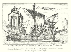 Marriage Festivities of Grand Duke Cosimo II, The Magnificent Carousel in Florence (engraving) by Italian School