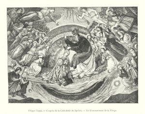 Filippo Lippi, Dome of the Cathedral of Spoleto, The Coronation of the Virgin (engraving) by Italian School