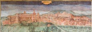 Fiorano Modenese, Spezzano Castle, Hall of the Views: View of Sassuolo by Italian School
