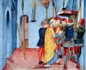 Peter denies Christ by Italian School
