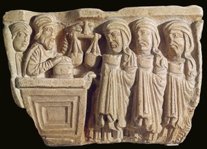 Font Depicting an Unguent Seller by Italian School