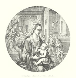 Fra Filippo Lippi, The Life of the Virgin, Pitti Palace Collection (engraving)