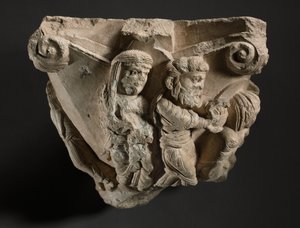 Fragment of a Capital with Scenes from Mary