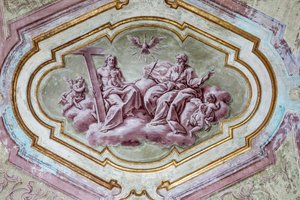 Frescoed vault of the rear apse crypt of the cathedral by Italian School