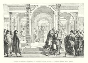 Fresco by Domenico Ghirlandajo, Joachim Expelled from the Temple, Chapel of Santa Maria Novella