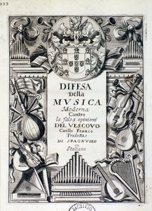 Frontispiece of Defense of Modern Music by Italian School
