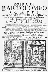 Frontispiece to the Cook Book of Bartolomeo Scappi, 1622