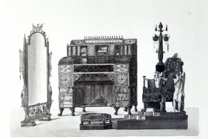 Furniture in the Grecian Style from Architectural Decorations by Gaetano Landi, engraved by G. D