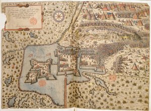 General view of the Battle of Szigetvar, 1566
