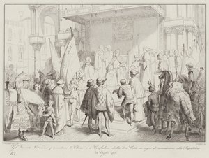 Veronese Envoys Presenting the Keys and Banners of Their City as a Sign of Submission by Italian School