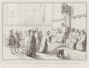 The Ambassadors of Edward III, King of England, Ask for Help from the Republic Against the French by Italian School