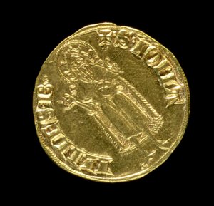 Gold Florin (reverse) Depicting St. John the Baptist, Florentine, 1252